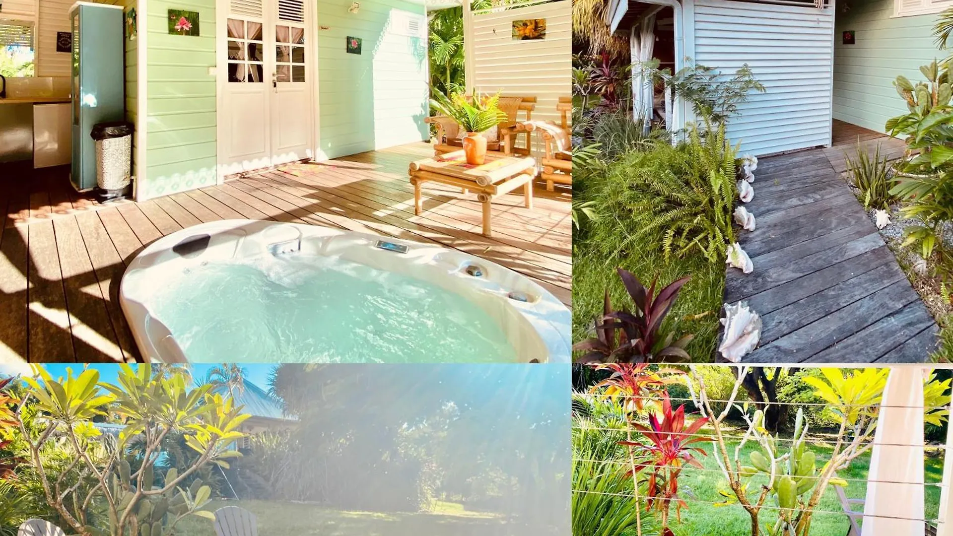 Chalet Villa Gaia - Bungalow Ti-Zen Et Son Jacuzzi Niche Dans Un Jardin Tropical, Sejour En Amoureux Le Diamant